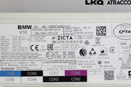 BMW 5 G30/G31/F90 17-23 Säkringsdosa-Elcentral