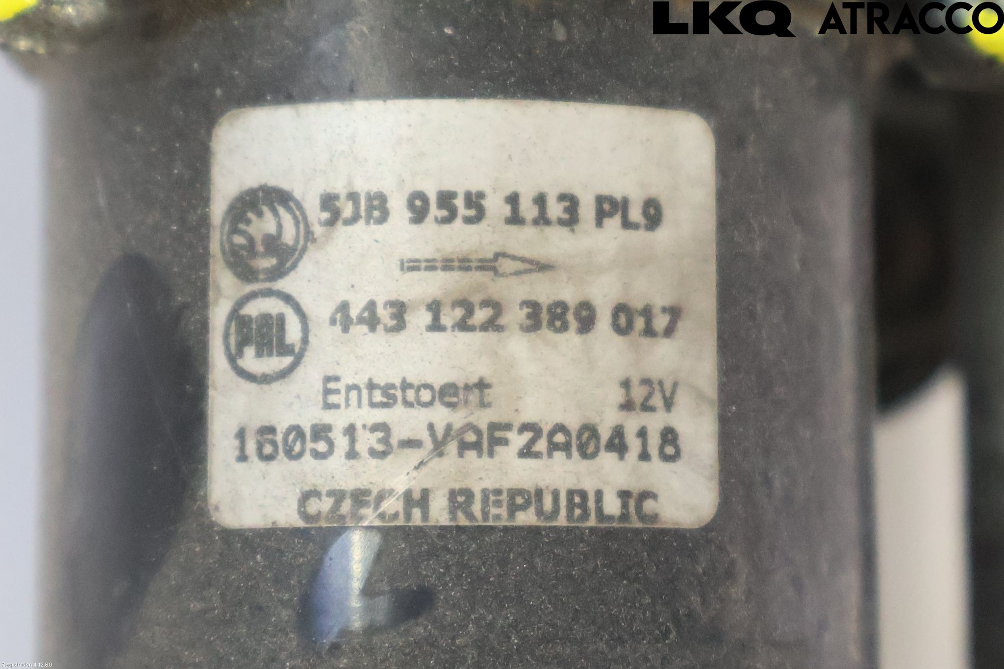 Skoda FABIA 15-21 Torkarmekanism Vindruta