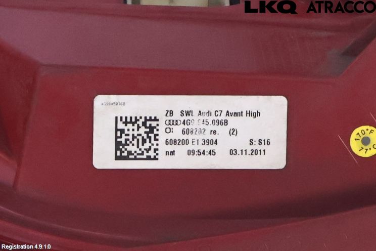 Audi A6/S6 4G 11-18 Bakljus Höger