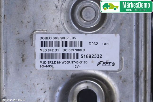 Fiat DOBLO CARGO Styrenhet Inspump Diesel