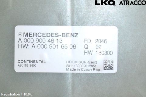Mercedes-Benz MB B-KLASS (W247) 19- Styrenhet Avgasrening