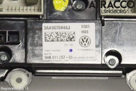 Volkswagen VW PASSAT 11-14 Ac Styrenhet Ac Manöveren