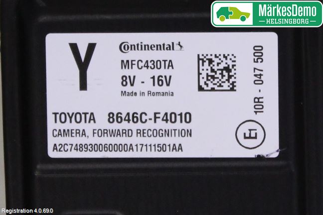 Toyota C-HR 16-23 Sensor Aktivt Kollisionsskydd