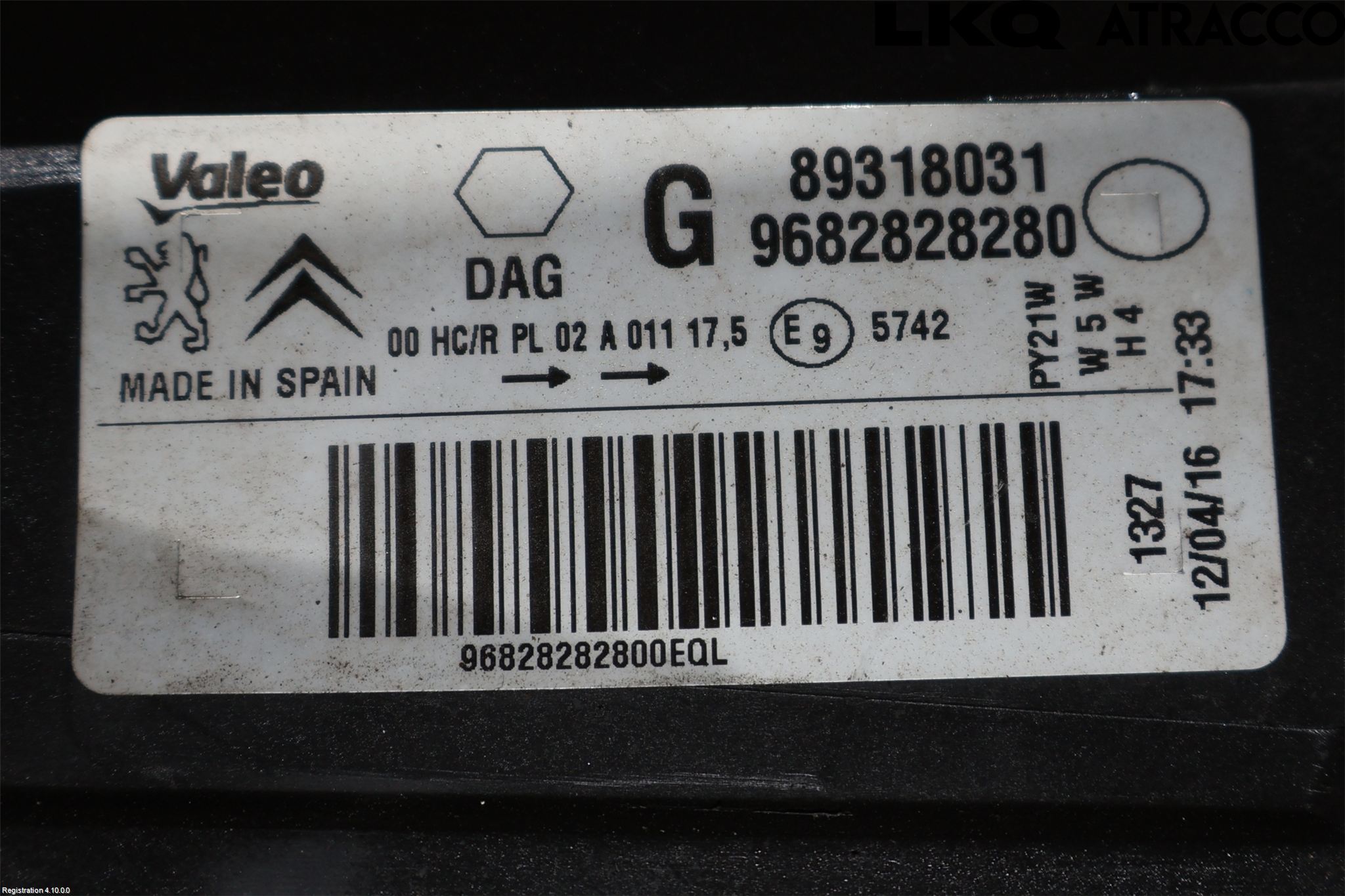 Peugeot PARTNER 16-18 Strålkastare Vänster