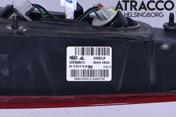 Hyundai i20 GB 15-20 Bakljus Lucka Hö