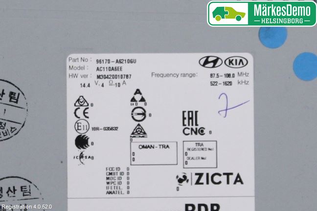Hyundai i30 GD 13-17 Cd Radio - Multimediapanel