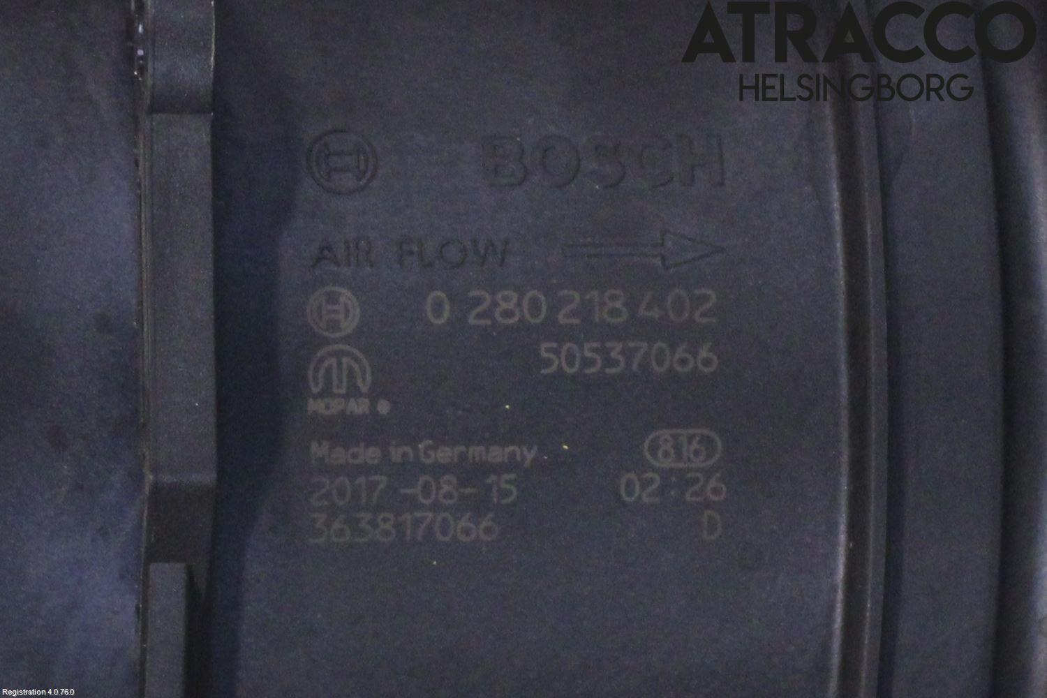 Alfa STELVIO 17- Injluftmassamätare