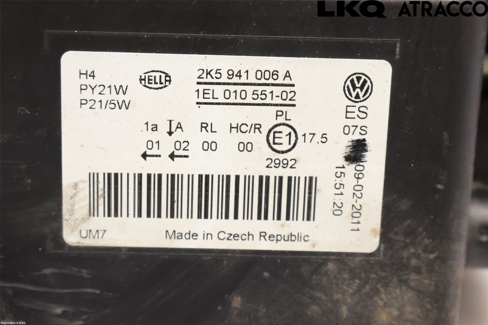 Volkswagen VW CADDY 11-15 Strålkastare Höger