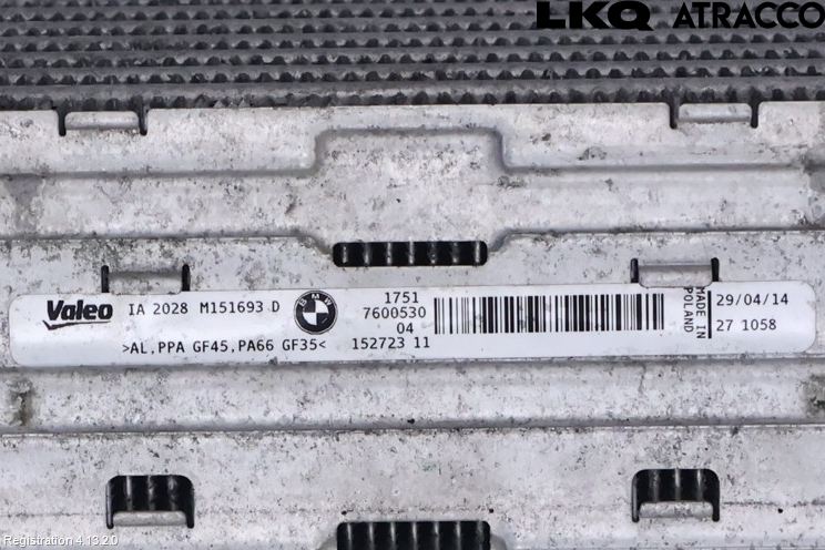 BMW 3 GT F34 13-19 Laddluft-Intercooler Kyl