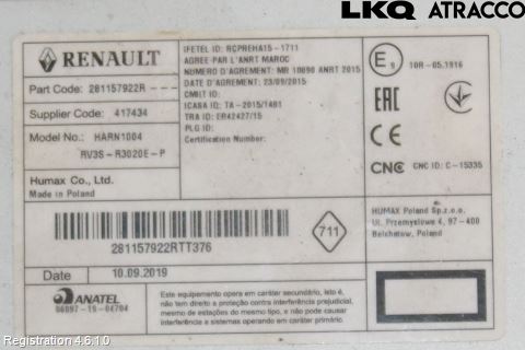 Renault KANGOO II 15-21 Cd Radio - Multimediapanel