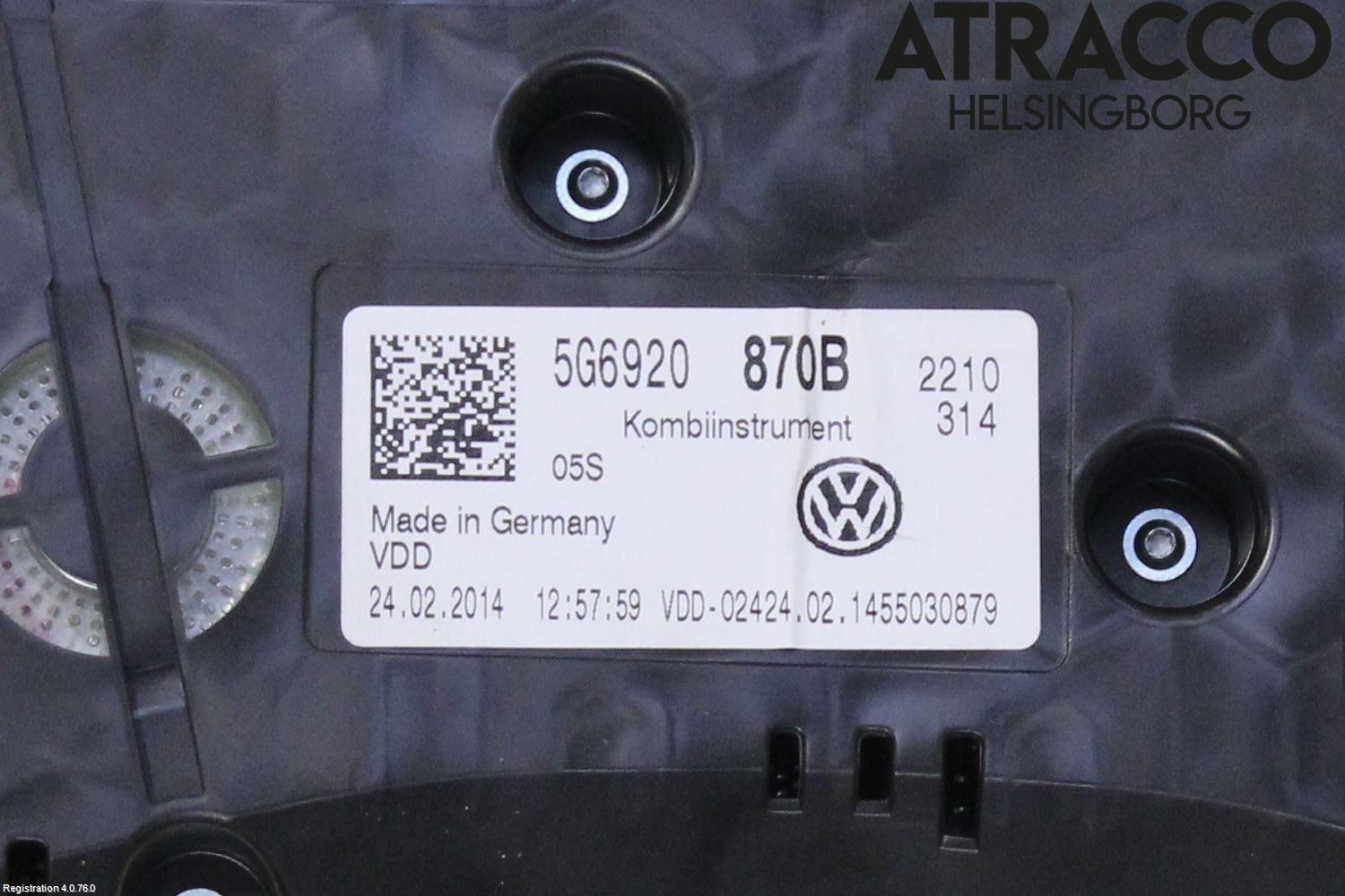 Volkswagen VW GOLF / E-GOLF VII 13-20 Instrument Komb