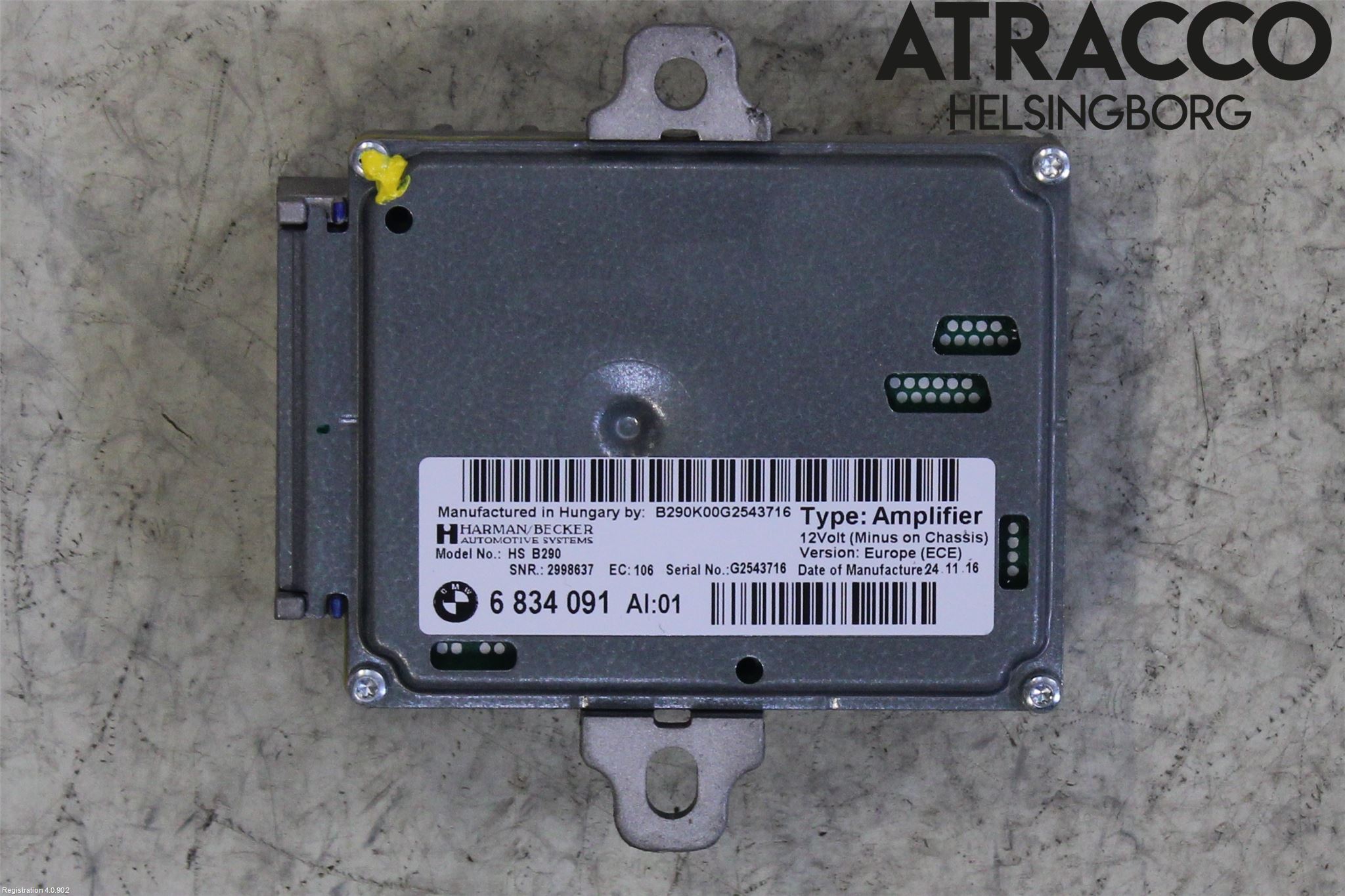 BMW 3 F30/F31/F80 12-19 Radio-Stereo Förstärkare