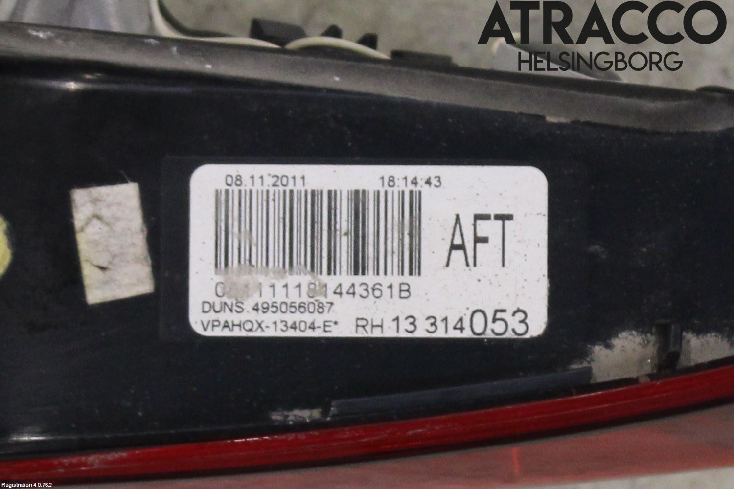 Opel ASTRA J 10-15 Bakljus Lucka Vä