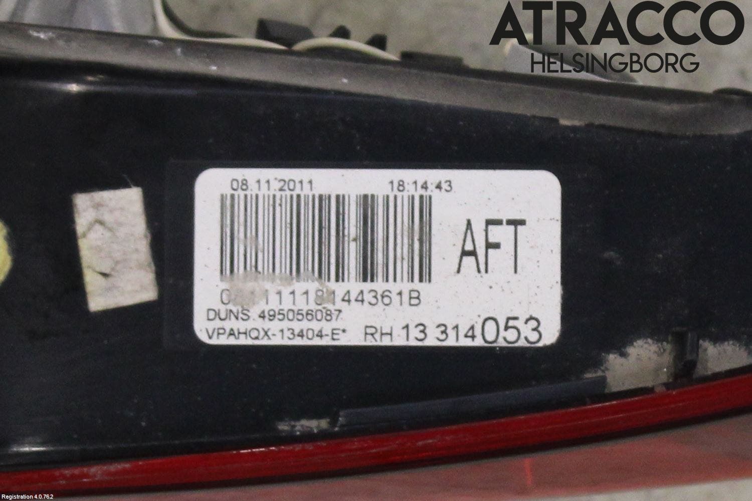 Opel ASTRA J 10-15 Bakljus Lucka Vä