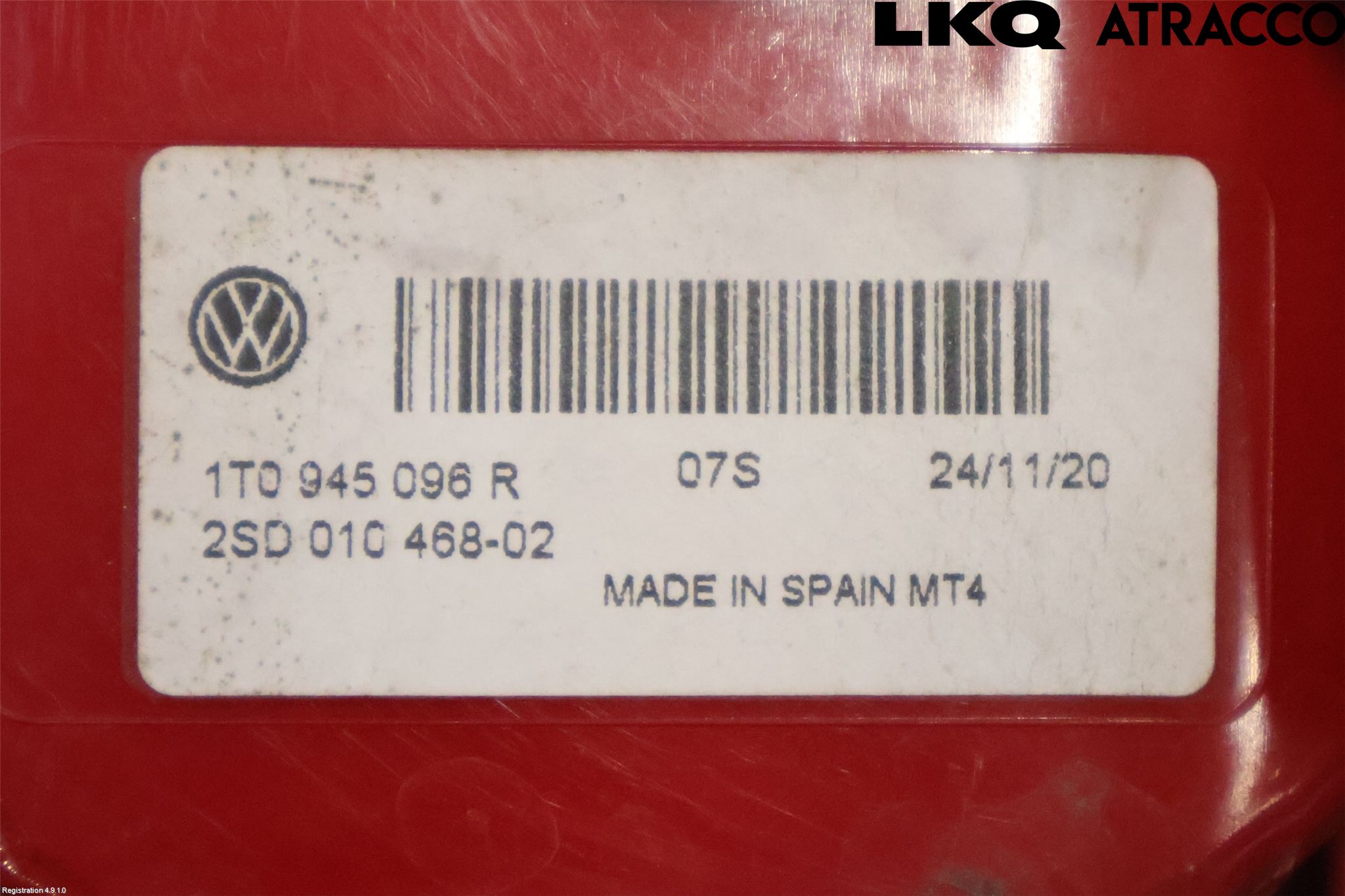 Volkswagen VW TOURAN 10-15 Bakljus Höger