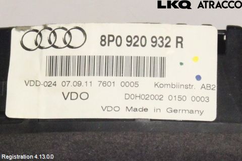 Audi A3/S3 05-13 Instrument Komb
