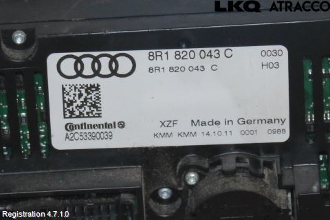 Audi Q5 09-16 Ac Styrenhet Ac Manöveren
