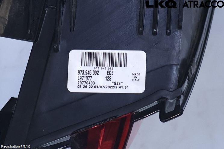 Porsche PANAMERA 09- Bakljus Höger