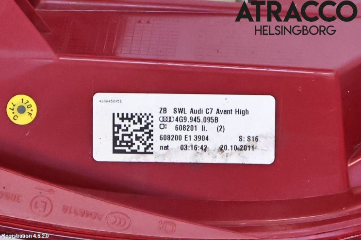 Audi A6/S6 4G 11-18 Bakljus Vänster