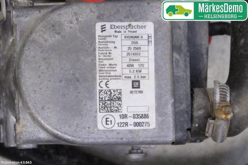 Opel MOVANO B 10-22 Dieselvärmare