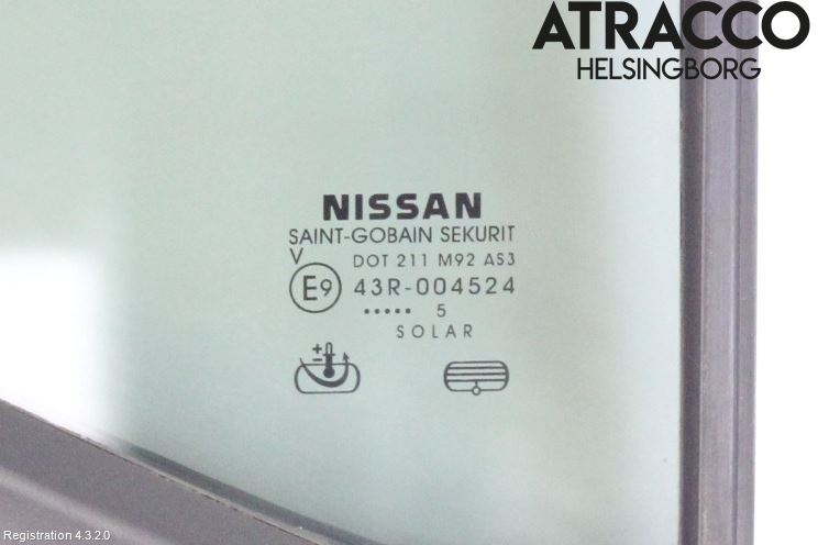 Nissan NAVARA 05-16 Dörruta Bak Lilla Hö