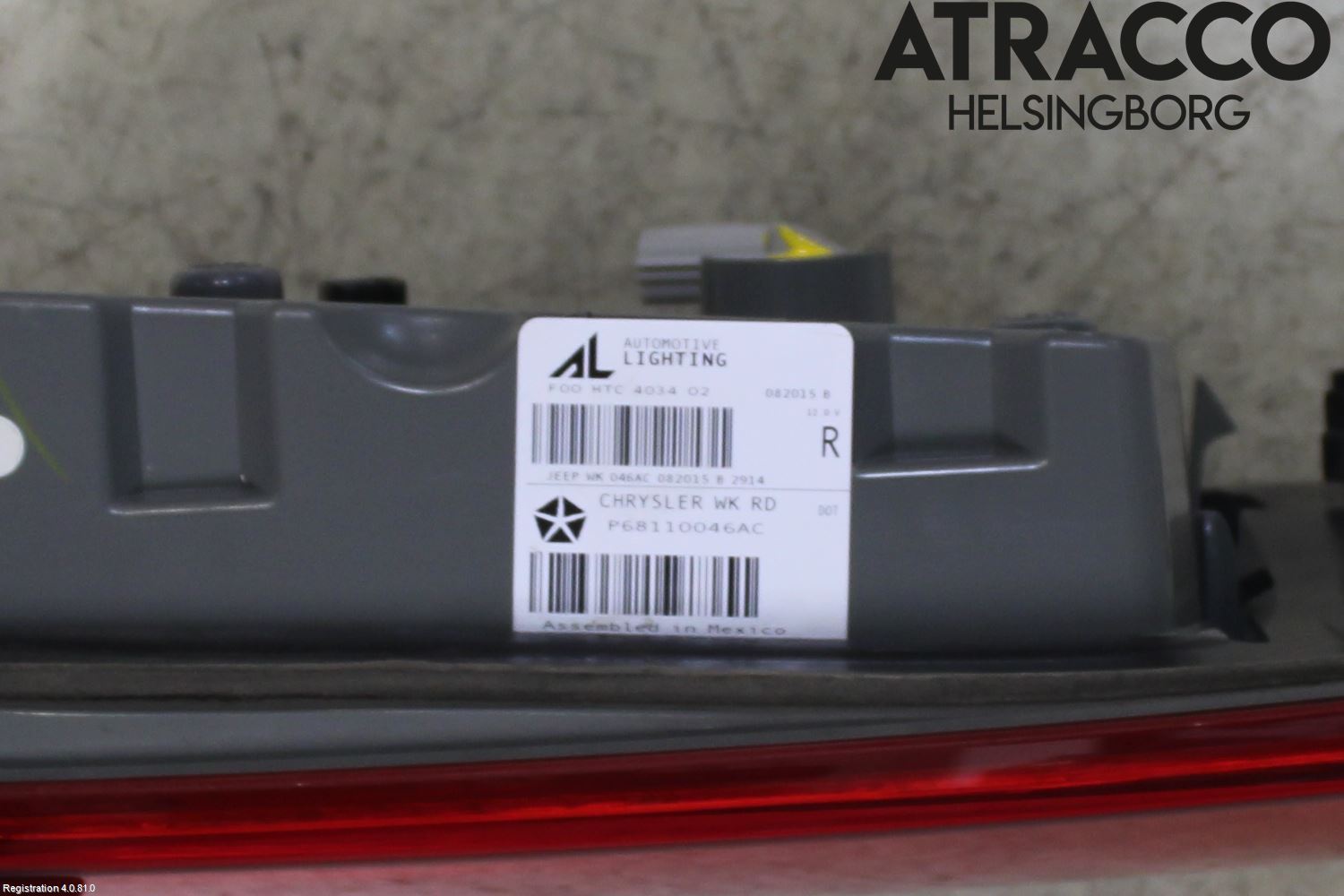 Jeep GRAND CHEROKEE 10-20 Bakljus Lucka Hö