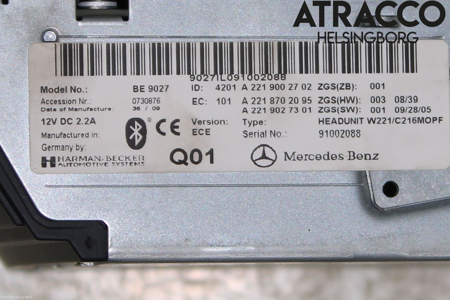 Mercedes-Benz MB S-KLASS (W221) 05-13 Cd Radio - Multimediapanel