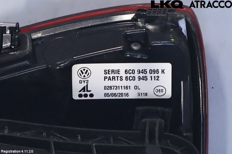 Volkswagen VW POLO 10-17 Bakljus Höger