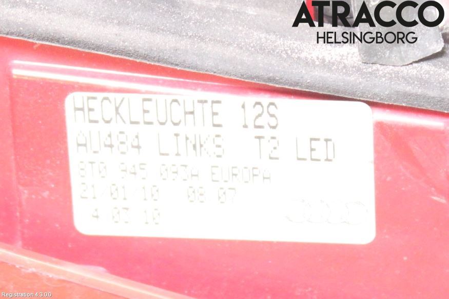 Audi A5 07-16 Bakljus Lucka Vä