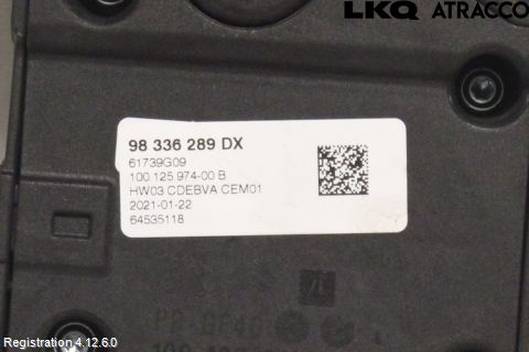 Peugeot 208/E-208 20- Växelspak