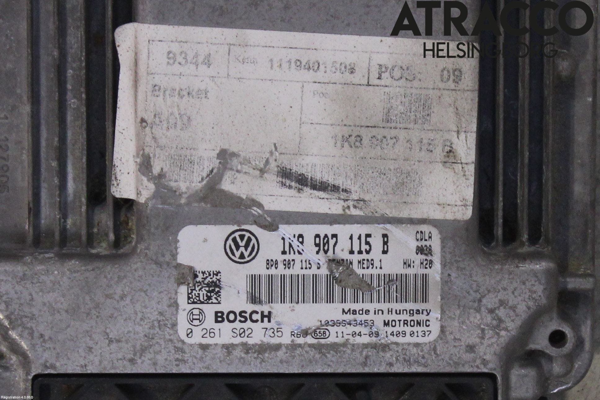 Volkswagen VW SCIROCCO 09-17 Styrenhet Insprut Bensin