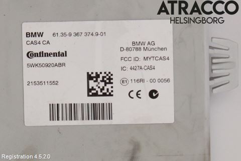 BMW X4 F26 14-18 Styrenhet Övrigt