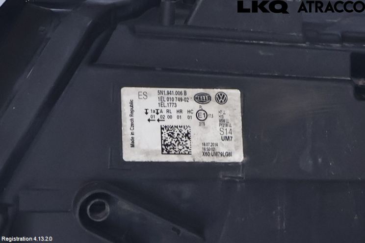 Volkswagen VW TIGUAN 07-16 Strålkastare Höger