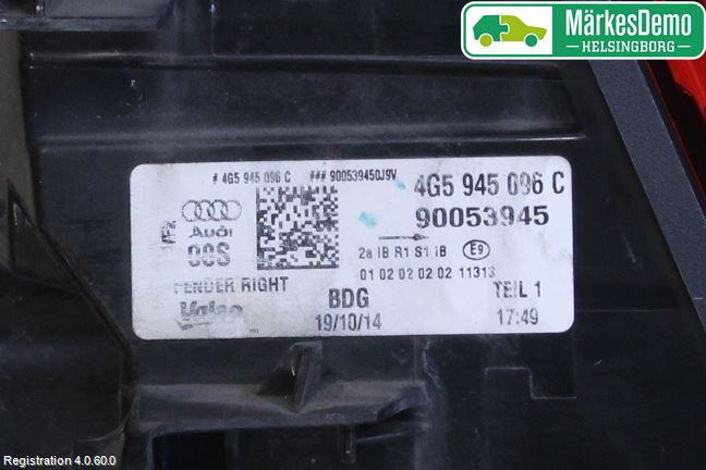 Audi A6/S6 4G 11-18 Bakljus Höger