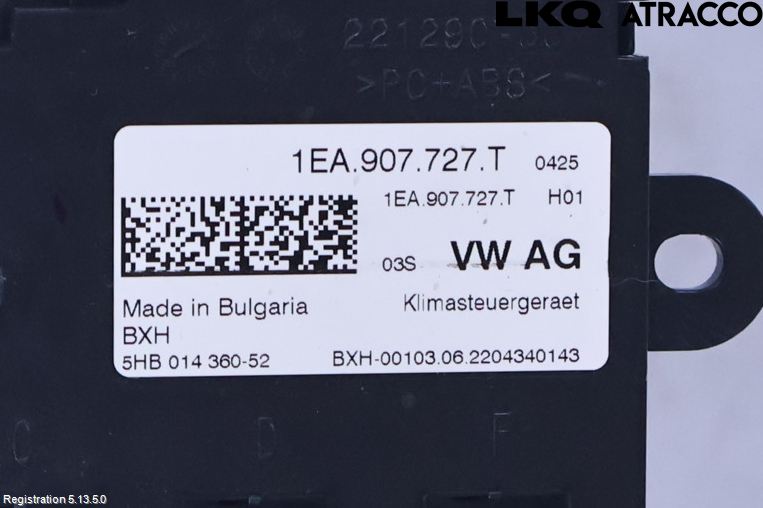 Volkswagen VW ID.4 21- Ac Styrenhet Ac Manöveren