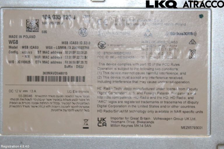 Volkswagen VW ID.3 21- Styrenhet Multimedia