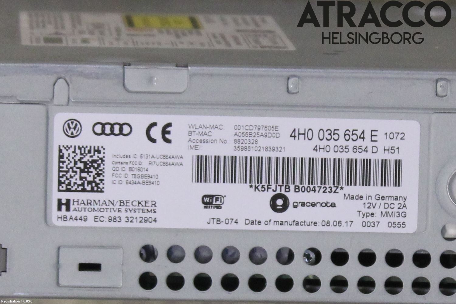 Audi A8/S8 4H 10-17 Cd Radio - Multimediapanel