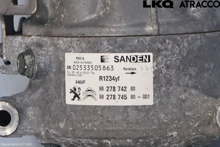 Peugeot 3008 17-24 Ac Kompressor