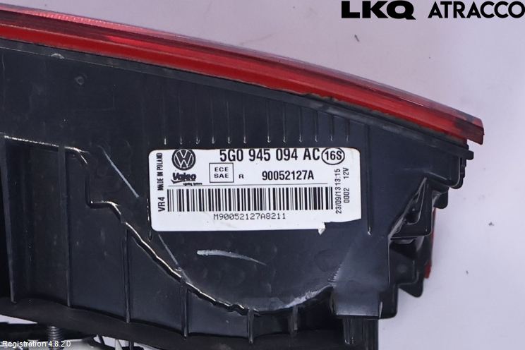 Volkswagen VW GOLF / E-GOLF VII 13-20 Bakljus Lucka Hö