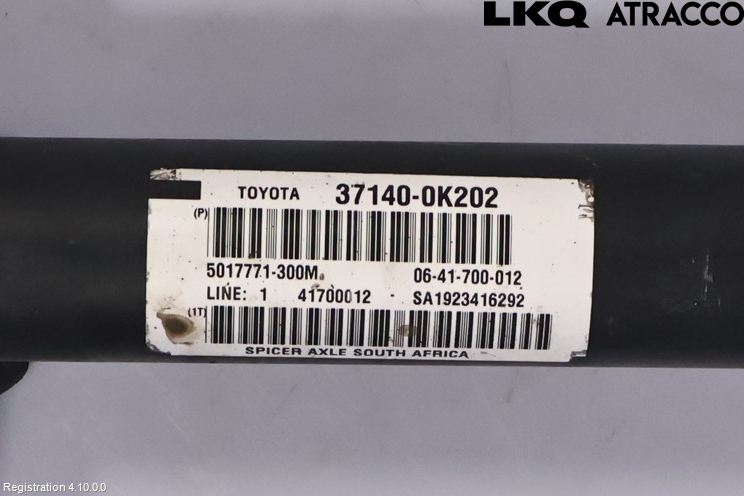 Toyota HILUX 16- Mellanaxel Främre 4Wd