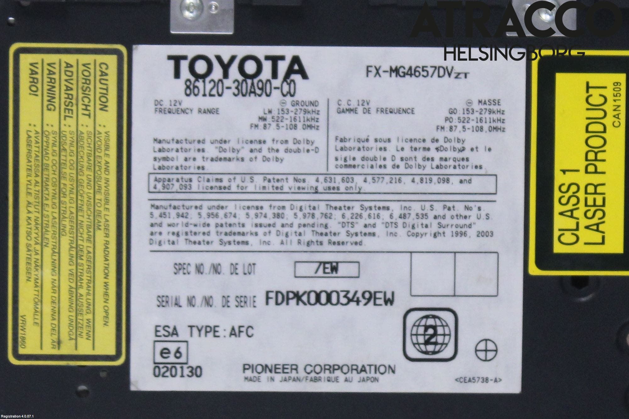 Lexus GS 300/430/450H 05-12 Cd Radio - Multimediapanel