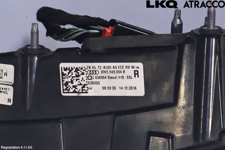 Audi A5 17- Bakljus Lucka Hö