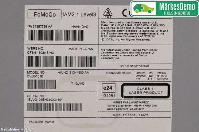 Jaguar XF 08-15 Cd Radio - Multimediapanel