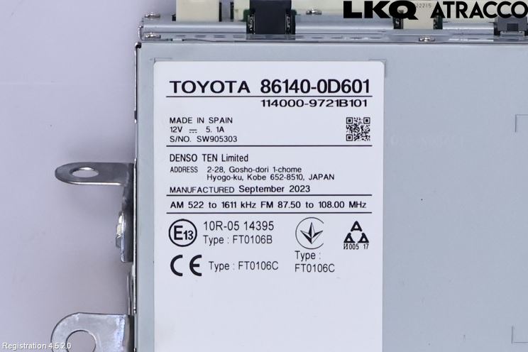 Toyota YARIS CROSS XP21 21- Cd Radio - Multimediapanel