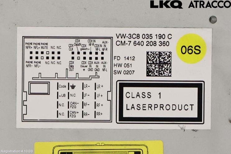 Volkswagen VW PASSAT CC 08-16 Cd Radio - Multimediapanel
