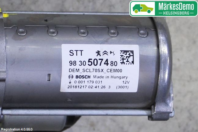 Citroen C4 SPACETOURER 19-22 Startmotor