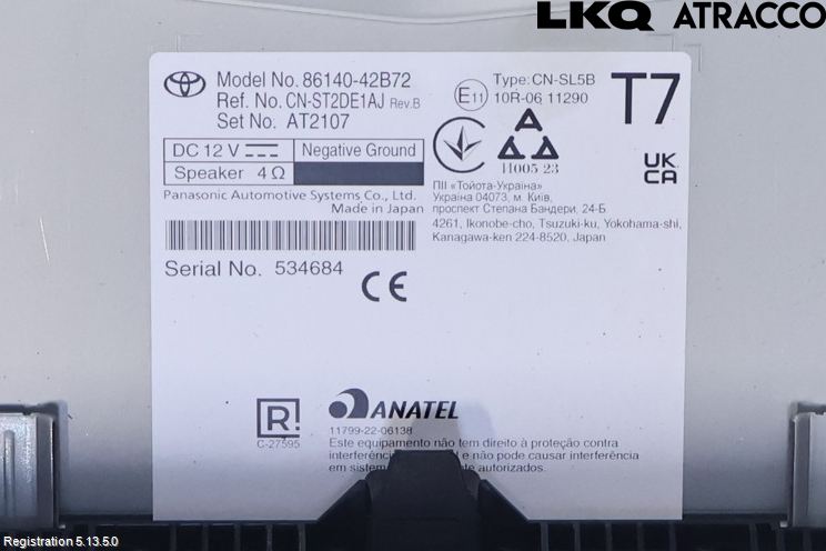 Toyota RAV4 19- Cd Radio - Multimediapanel
