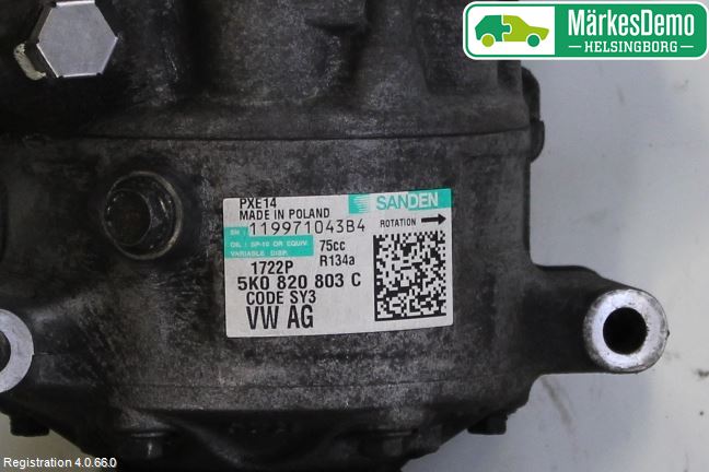 Volkswagen VW PASSAT 11-14 Ac Kompressor