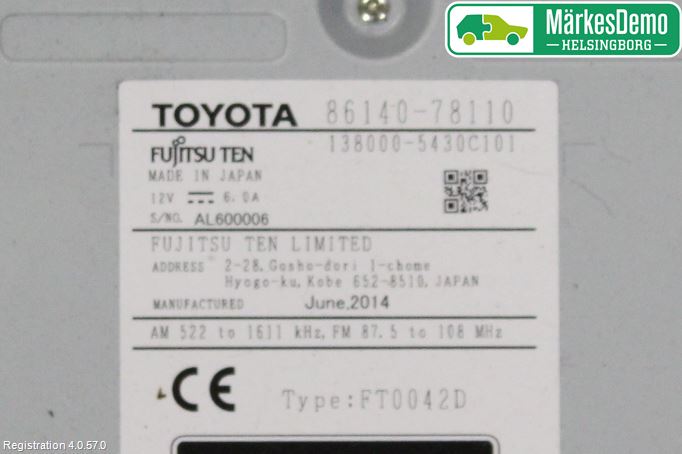 Lexus NX 300h 15-21 Cd Radio - Multimediapanel