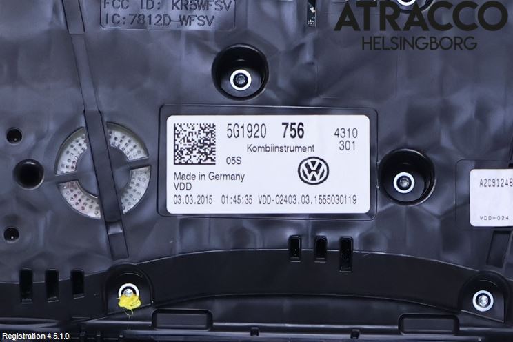 Volkswagen VW GOLF / E-GOLF VII 13-20 Instrument Komb